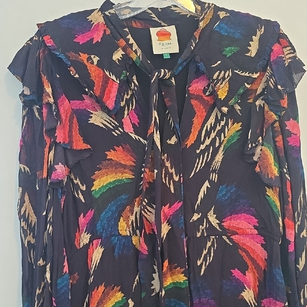 Farm Rio Womens Macaws Flight Longer Dress - Picture 3 of 16